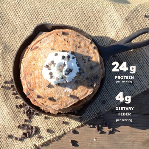 Earth Fed Muscle Griddle N' Grind Chocolate Chip Protein Pancake Mix & Waffle Mix Protein Pancakes Gluten Free High Protein & Fiber Just Add Water 2Lbs 13 Servings