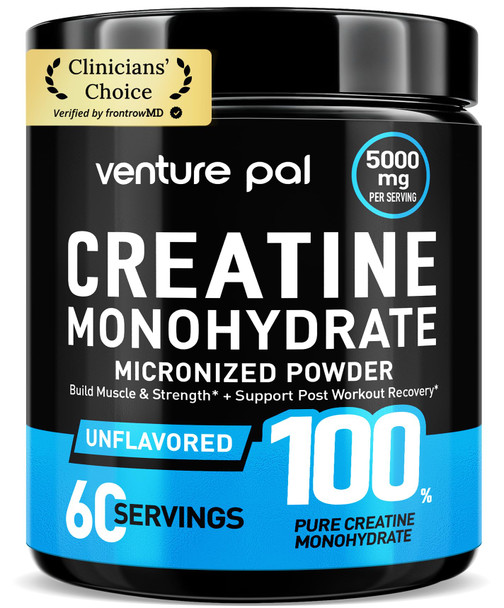 Venture Pal 100% Pure Micronized Creatine Monohydrate Powder Unflavored Creatine For Women & Men Vegan Keto Gluten Free 5 G (5000Mg) Per Serving Creatina Monohidratada En Polvo