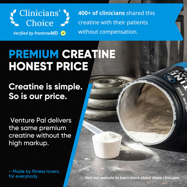 Venture Pal 100% Pure Micronized Creatine Monohydrate Powder Unflavored Creatine For Women & Men Vegan Keto Gluten Free 5 G (5000Mg) Per Serving Creatina Monohidratada En Polvo