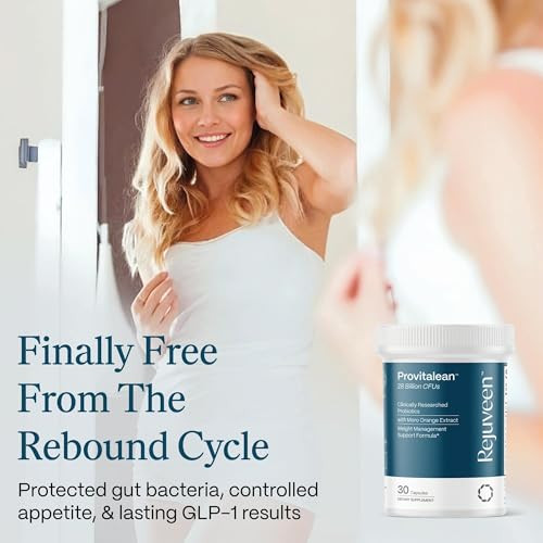 Rejuveen Provitalean Metabolism Fuel For Women | Mute Cravings For Belly Fat & Resistant Waistlines | B420 Probiotic Morosil Chromium | Vegetarian Stimulant-Free Gluten-Free 30 Ct