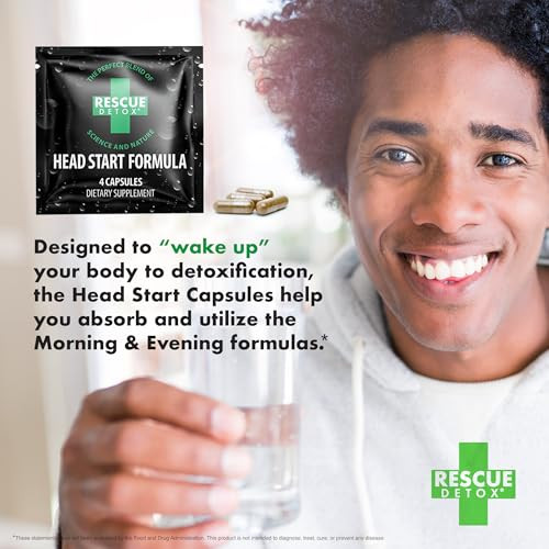 Rescue Detox 5 Day Detox Kit - 72Ct Capsules | Comprehensive Full Body Cleanse With Bonus Instant Ice Caps