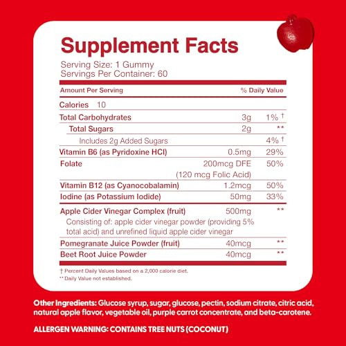 The Feel Great Vitamin Company Feel Great Apple Cider Vinegar Gummies For Kids | Rich In Digestive Enzymes & Natural Antioxidants For Gut Health | Vegan Gummy Supports Healthy Nutrient Absorption 60 Day Supply
