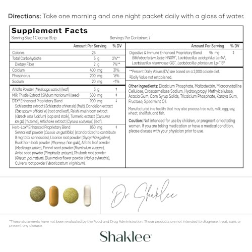 Shaklee - 7-Day Healthy Cleanse: Complete System Reset And Energy Boost - With Probiotics Liver Support And Herbal Cleanse - Step-By-Step Guide - 7 Daily Morning & Night Packets