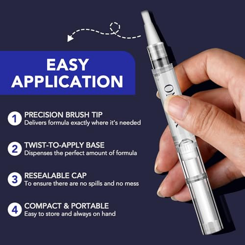 Bucaoagu Toenail Fungus Pen - Toenail Fungus Treatment Extra Strength - 25% Undecylenic Acid With Tea Tree Jojoba - Fungal Nail Repair Kit For Damaged Discolored Ingrown Nails 5 Pack