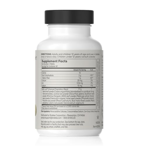 Shaklee - Herb-Lax Gentle Laxative - Herbal Blend With Senna Leaf For Digestive Health & Regularity - Occasional Constipation Support- Enhanced Proprietary Formula 240 Tablets