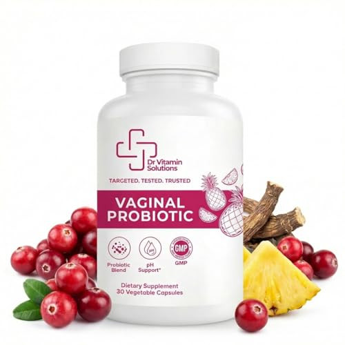 Dr Vitamin Solutions Vaginal Probiotic For Women 7 Billion Cfu Lactobacillus Blend + Prebiotic Inulin Cranberry & Pineapple Vaginal Ph & Microbiome Support Daily Women S Probiotics 30 Veg Capsules