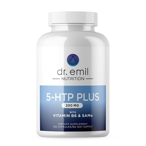 Dr. Emil Nutrition 200 Mg 5-Htp Plus With Sam-E For Mood Stress And Sleep - 5Htp Supplement With Vitamin B6-120 Vegan Capsules 60 Servings