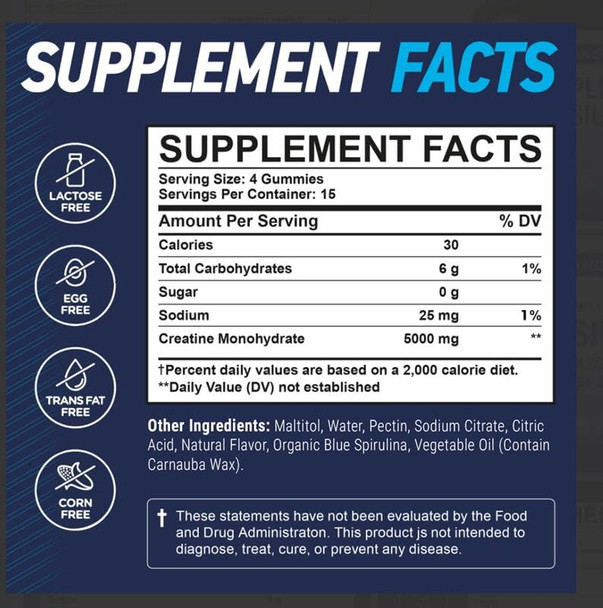 Vita Guard 5000Mg Creatine Monohydrate Gummies Formula For Men And Women Ultimate Muscle Builder Energy Booster & Pre-Workout Supplement (2 Pack)