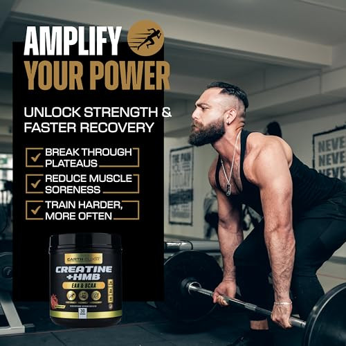 Earth Elixir Creatine Hmb Supplements For Men And Women W/Essential Amino Acids | Eaa & Bcaa Powder Mix | Creatine Monohydrate Powder And Hmb | Eaas & Bcaas | Made In Usa & 3Rd Party Tested