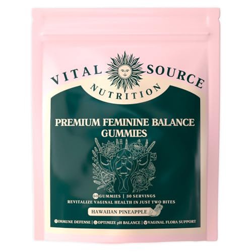 Vital Source Nutrition Vaginal Probiotic Gummies For Women - Ph Balance And Immune Defense Support Healthy Odor And Vaginal Flora - Vegan Gluten-Free - Hawaiian Pineapple - 60 Gummies 30 Servings