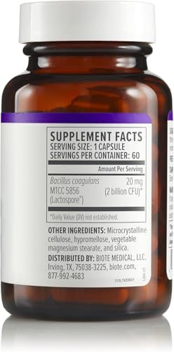 Biote Nutraceuticals - Bacillus Coagulans - Gut + Digestive (60 Capsules)