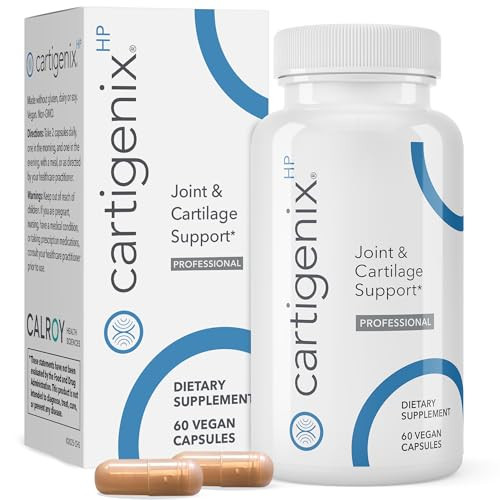 Calroy Cartigenix Hp Joint & Cartilage Support Supplement - For Men And Women - Supports Flexibility Mobility & Comfort 60 Vegan Capsules