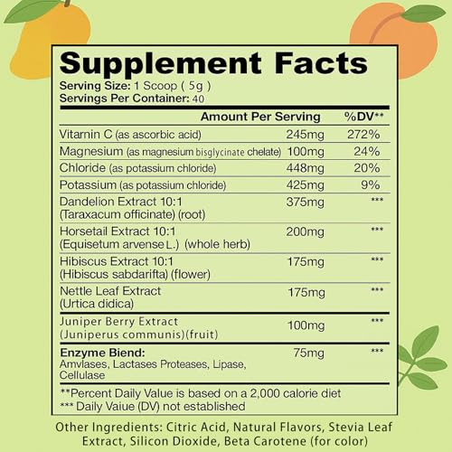 Neonomicon Debloat Powder For Supports Digestive Comfort & Bloating Relief Digestive Enzymes For Women & Men Rich In Vitamin C Dandelion Root Horsetail Extract Non Gmo Peach Mango 200G / 7.05Oz