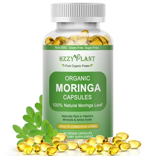 Hzzyplant Moringa Softgel Capsules Made With Pure Moringa Oleifera Leaf Green Superfood High Absorption Than Moringa Powder Capsules For Energy Immunity & Joint HealthVeganNon Gmo2 Month Supply