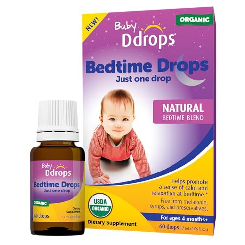 Ddrops Baby Bedtime Drops For Babies Organic Liquid Drops For Calming Bedtime Routines 60 Count