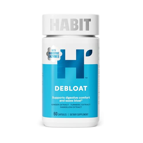 H' Habit Habit Debloat Supplement Supports Digestive Comfort & Eases Bloat Digestive Enzymes 60 Capsules