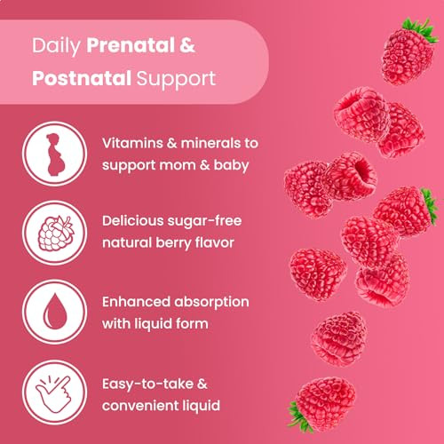 Mother'S Promise Prenatal & Postnatal Multivitamin For Women | Sugar Free Liquid Prenatal Vitamins For Women With Folate Choline & Organic Fruits For Preconception Pregnancy & Nursing | Vegan