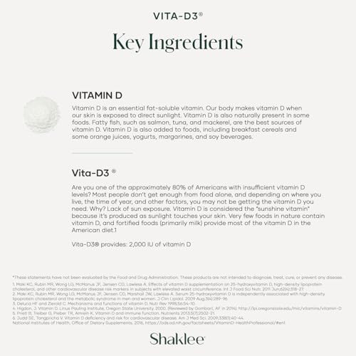 Shaklee - Vita-D3 2000 Iu - High-Potency Vitamin D3 For Bone Heart And Immune Health | Vitamin D Enhance Calcium Absorption And Overall Wellness | 1 Tablet Daily 90 Tablets