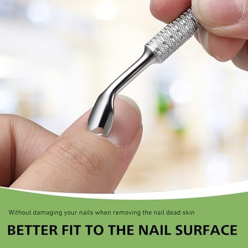 Baluca Stainless Steel Cuticle Pusher BALUCA Horseshoe Shaped Double-Ended Cuticle Sticker The Ultimate Nail Technician s Sidekick for Perfect Manicures and Pedicures