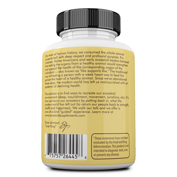 Ancestral Supplements Grass Fed Colostrum  Supports Immune, Gut, Growth and Repair (180 Capsules)