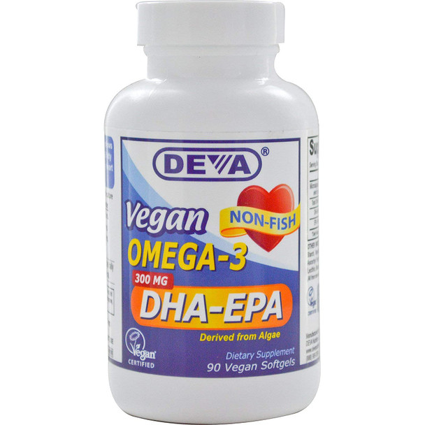 Deva Vegan Vitamins Omega-3,dha-epa,vegan,h/p, 90 Sgel