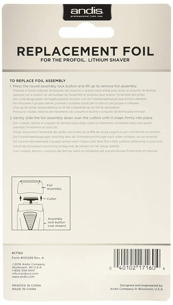 Andis Foil Replacement for Pro Foil Lithium TS-1, 80 g 17160