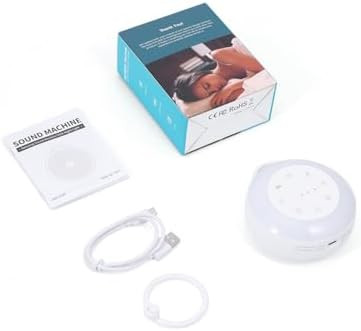 Ankilo White Noise Machine, Portable Sound Machine For Sleep, 24 Soothing Sound, Volume Control, 3 Timing, Adjustable Night Light, Sound Therapy For Home, Travel, Registry Present