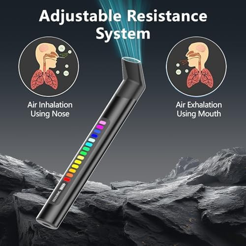 Vocomaxa Breathing Exercise Device, Portable Training Device For Athletes, Smart Breathing Assistant, Exercise Trainer, Detachable For Easy Cleaning