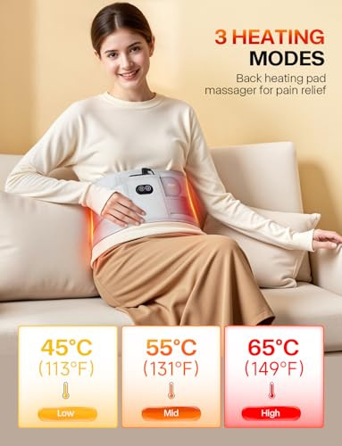 Alljoy 10000Mah Cordless Heating Pad For Back Pain Relief Fsa Eligible Hsa, 67" Lower Back Massager With 3 Heat 3 Vibration, Portable Heating Pad For Cramps, Birthday s For Women Men Mom Dad
