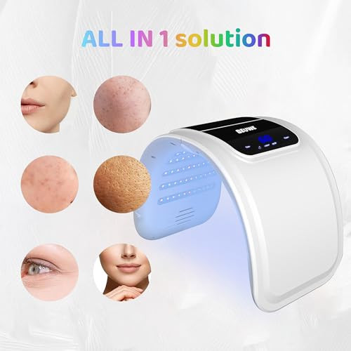 Beuwe Red-Light-Therapy-For-Face 'Led Face Mask Light Therapy Red & Blue Rejuvenation Tool Spa Equipment Led Neck Body Hand Mask For Skincare At Home