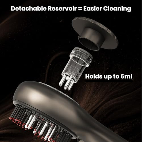 Vod Visual 5-In-1 Scalp Massager Hair Brush Oil Applicator 'Electric Hair Brushes For Hair Growth Hair Oil Dispenser Scalp Massager Ipx7 Waterproof Portable For Men & Women Home & Travel