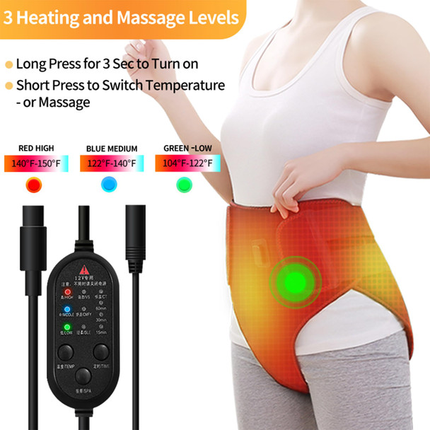 Aieleph Period Heating Pad, Heating Pad For Period Cramps Massager For Women, With 3 Vibration And Heat Settings, New Upgrade Menstrual Heating Pad For Abdomen Pain And Cramps Relief