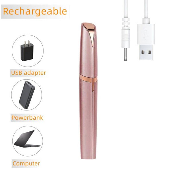 Colordiary Women'S Electric Eyebrow Hair Remover, Led Light, Stainless Steel Blade, Rechargeable, Anti-Allergenic, Multi-Functional, Clean Skin, No Pulling