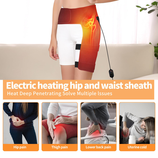 Bedhum Hip Heating Pad, Hip Massager Vibration, Heating Pad For Hip, Thigh/Buttocks Electric Heated Hip Brace, Heating Pad For Hip Pain Relief