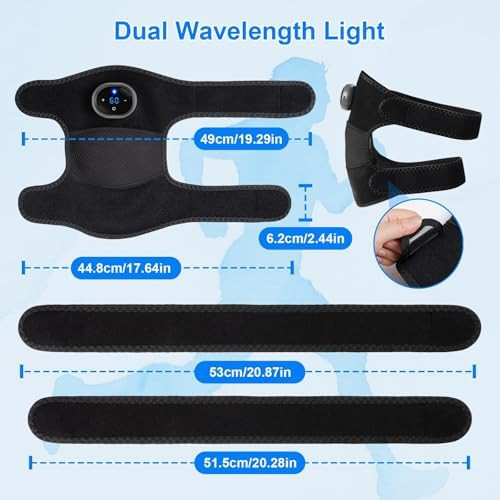 Tcraych Knee Massager With Heat And Vibration Massage, Knee Brace Pain Relief For Joints Elbow Shoulder Ligament And Muscles Injuries, Two Adjustable Straps, Suit For Family Home (Black)
