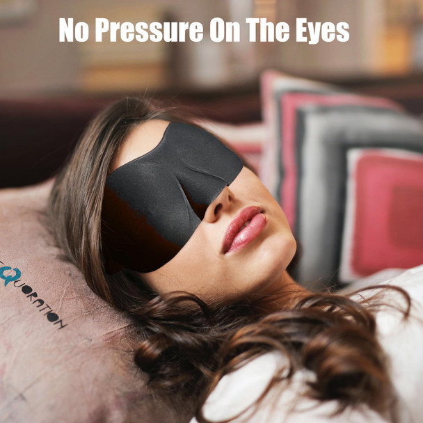 Xqigi Sleep Mask , 100% Block Out Light, 3D Eye Masks For Sleeping, Night Blindfold For Men Women, Back And Side Sleeper, Ultralight Travel Eye Cover Multi-Colored Pack Of 3