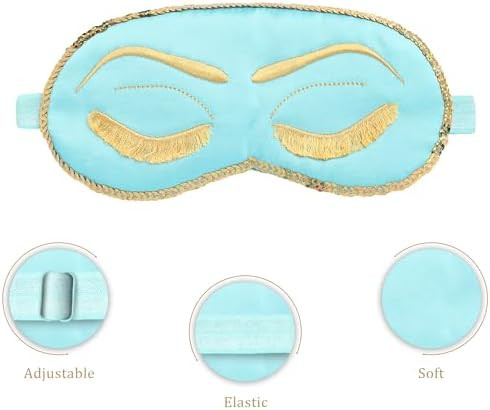 Babeyond Sleeping Eye Mask For Women Cute Beauty Eye Cover Mask Sleep Mask Blue