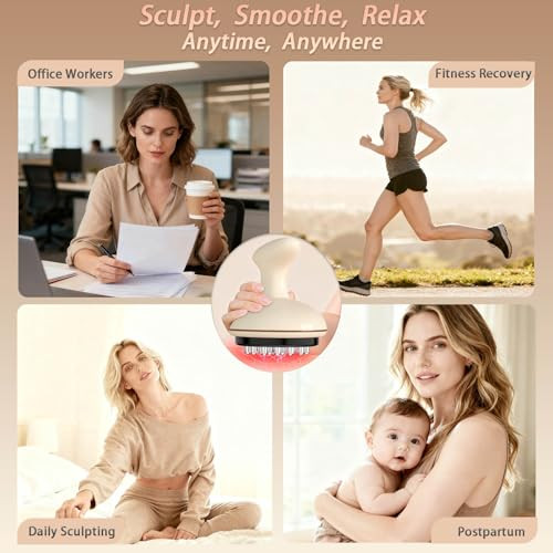 Zedriwell Body Sculpting Machine & Anti Cellulite Massage Cellulite Massage Tool Handheld Massager With Heat Portable And Easy-To-Use For Legs Arms And Belly