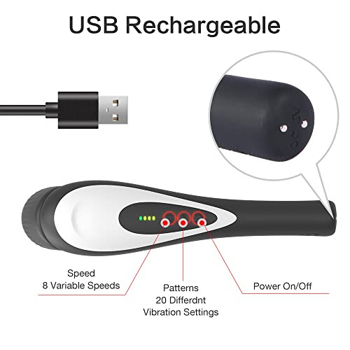 Uv Stylish Rechargeable Personal Hand Held Deep Tissue Vibrating Massager For Muscles, Back, Foot, Neck -Cordless Electric Percussion Body Wand Massage For Women Her
