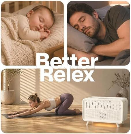 Slhoshipee White Noise Machine With 8 Mixable Nature Sounds Flame Light & Aroma Diffuser Desktop Sound Machine For Sleep Office Yoga & Meditation With Timer Bluetooth & Usb Power