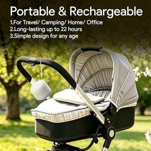 Splenpaw Portable & Mini Rechargeable White Noise Machine With 22 Soothing Sounds 3 Timer Options, Memory Function For Baby, Kids, Adults Use For Travel, Camping, Home, Nursery & Office