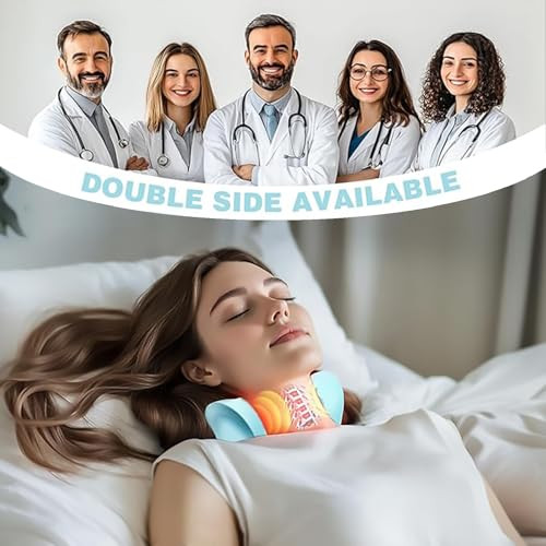 Yennix 2026 New Neck Massager For Pain Relief And Muscle Relaxation Portable Neck And Shoulder Relaxer Electric Pillows With Heat 26 Angle Cervical Traction Device At Home & Office