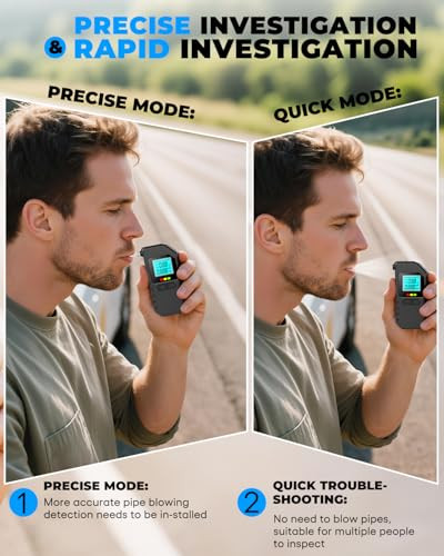 Chhid Portable Breathalyzer For Personal Use- Alcohol Detector With 10 Replaceable Mouthpieces, Fast & Accurate Bac Tester, Lcd Digital Display For Car, Home, Party