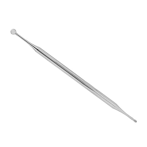 Yosoo Health Gear Tip Acupuncture Dual Head Ear Acupuncture, Stainless Steel Manual Body Point Probe Pen Deep Tissue Massage, Portable Self Massage Acupressure Bar Relief Pain Treatment Tool