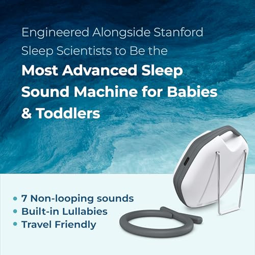 Adaptive Sound Technologies Lectrofan Alpha - White Noise Machine To Support Restful Sleep - Blocks Ambient Sound - Built-In Lullabies - Convenient Clip Attachment - Portable Relaxation Support