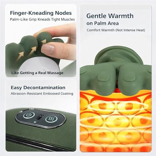 Dr.Bunordle Neck Massager With Finger Kneading, Deep Tissue Neck & Shoulder Massager, 4D Palm-Kneading Massage With Heat, Wearable Strap, Gentle Warmth For Stress & Tension Relief