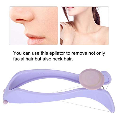 Uxsiya Facial Hair Epilator For Women, Comfortable Ideal s Threading Hair Removal Epilator Facial Neck Hair Removing Tool With 10 Cotton Lines (Blister Pack)