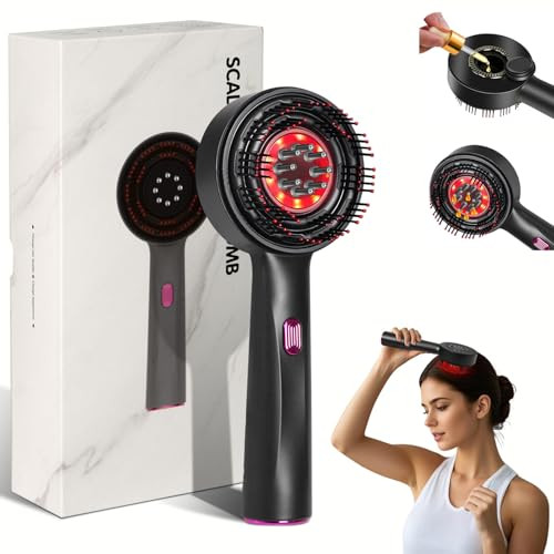 Cwtul Laser Therapy Hair Growth Comb, Red Light Hair Brush, Electric Scalp Massager For Hair Growth, Hair Oil Applicator For Hair Care