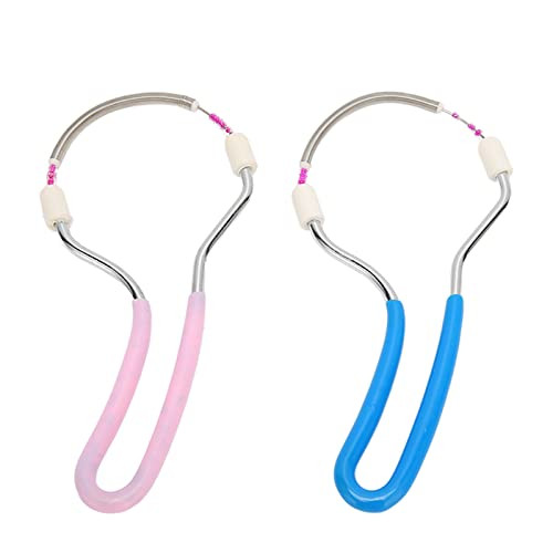 Tiiyee Spring Facial Hair Remover, Threading Hair Removal Manual Face Epilator Coil Hair Removal Portable Handheld Stainless Steel With Handle For Women Removing Chin Cheek Mustache Upper Lip Neck Sideburns