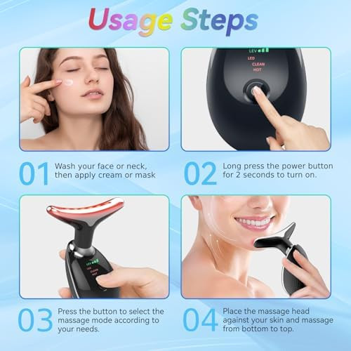 Candio Face And Neck Massager T I 7 C I R Facial Massager For Face And Neck Face Cuipting Tool For S in Care - Black